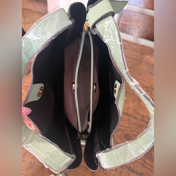 kate spade Mint Green Pebbled Leather Hobo Shoulder Bag - Picture 5 of 6